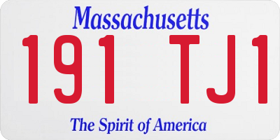 MA license plate 191TJ1