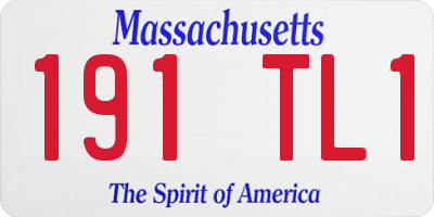 MA license plate 191TL1