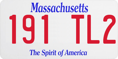 MA license plate 191TL2