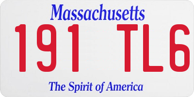 MA license plate 191TL6