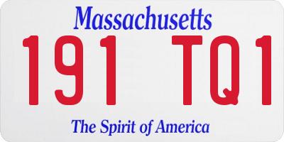 MA license plate 191TQ1