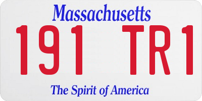 MA license plate 191TR1