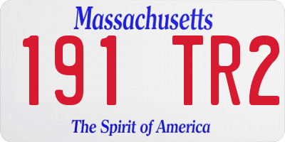 MA license plate 191TR2