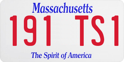 MA license plate 191TS1
