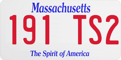 MA license plate 191TS2