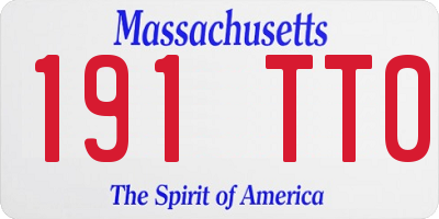 MA license plate 191TT0