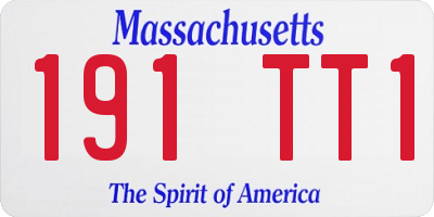 MA license plate 191TT1