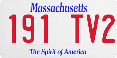 MA license plate 191TV2