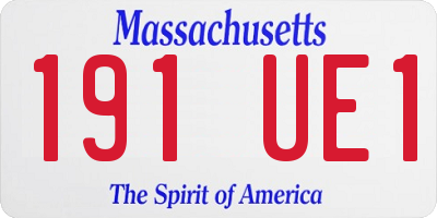 MA license plate 191UE1