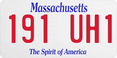 MA license plate 191UH1