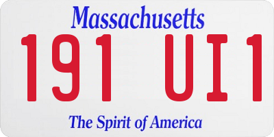 MA license plate 191UI1