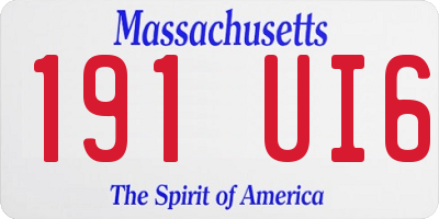 MA license plate 191UI6