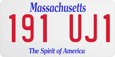 MA license plate 191UJ1