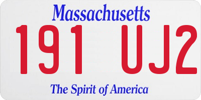 MA license plate 191UJ2