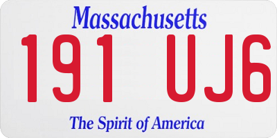MA license plate 191UJ6