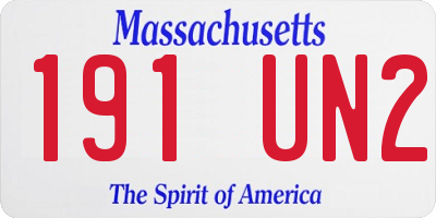MA license plate 191UN2