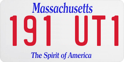 MA license plate 191UT1