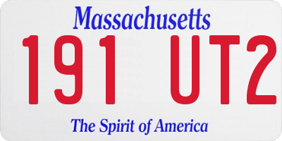 MA license plate 191UT2