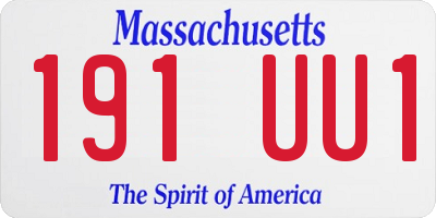 MA license plate 191UU1