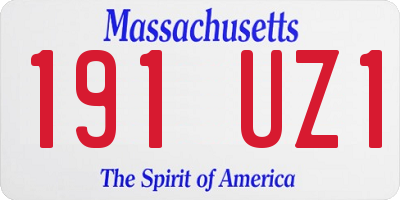 MA license plate 191UZ1