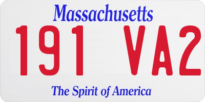 MA license plate 191VA2