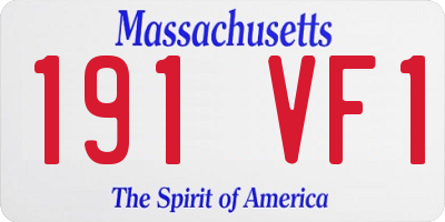 MA license plate 191VF1