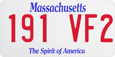 MA license plate 191VF2