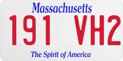 MA license plate 191VH2
