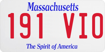 MA license plate 191VI0