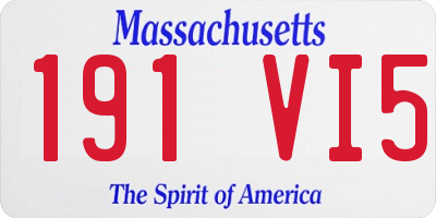 MA license plate 191VI5