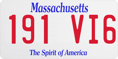 MA license plate 191VI6
