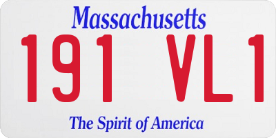 MA license plate 191VL1