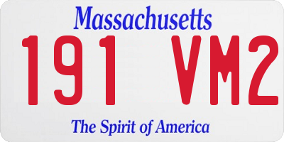 MA license plate 191VM2