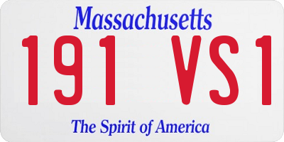 MA license plate 191VS1