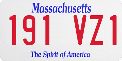 MA license plate 191VZ1
