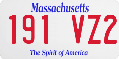 MA license plate 191VZ2