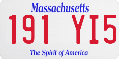 MA license plate 191YI5