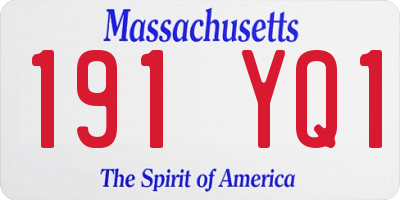 MA license plate 191YQ1
