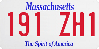 MA license plate 191ZH1