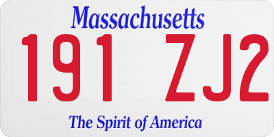 MA license plate 191ZJ2