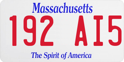 MA license plate 192AI5
