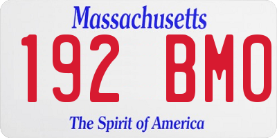 MA license plate 192BM0