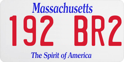 MA license plate 192BR2