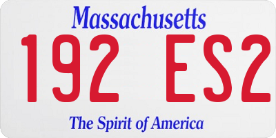 MA license plate 192ES2