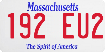 MA license plate 192EU2