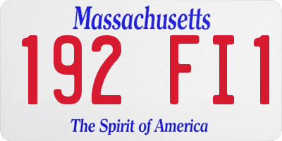 MA license plate 192FI1