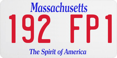 MA license plate 192FP1
