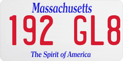 MA license plate 192GL8