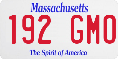 MA license plate 192GM0