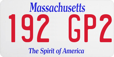 MA license plate 192GP2